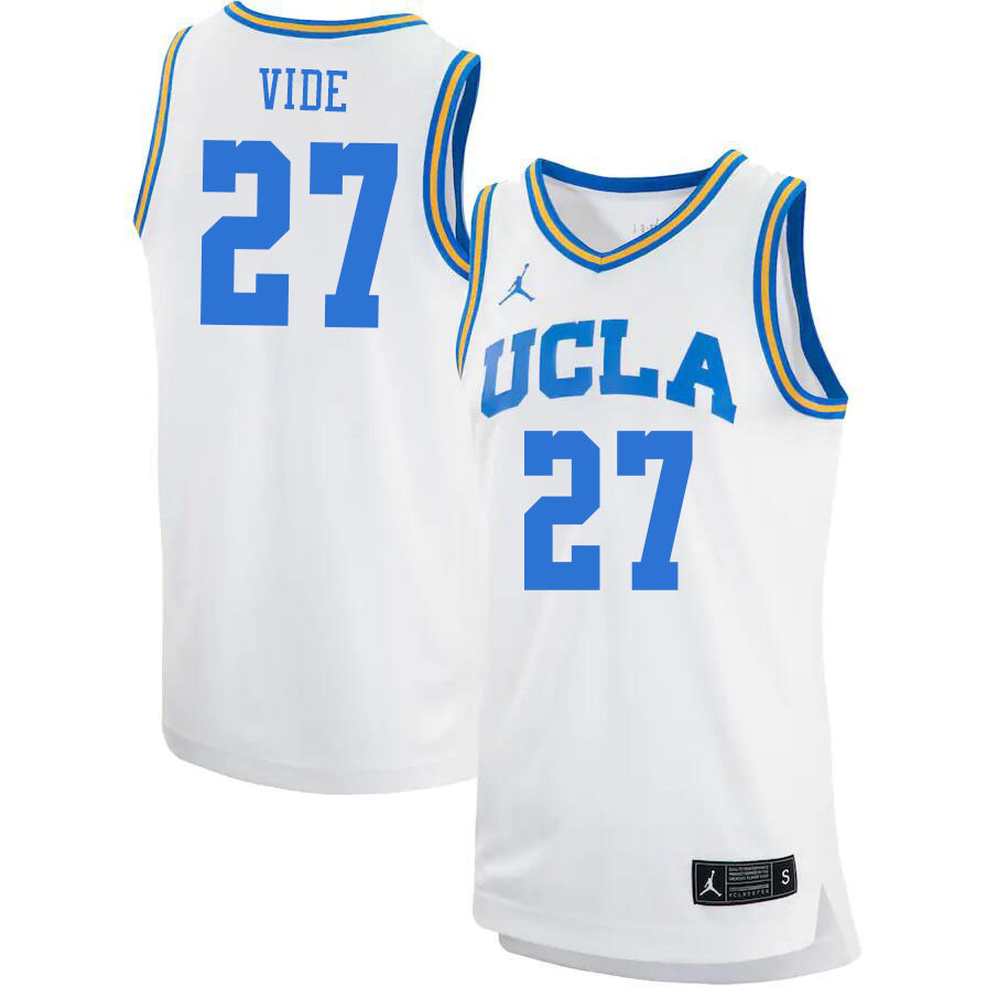 Men #27 Jan Vide UCLA Bruins College Basketball Jerseys Stitched Sale-White - Click Image to Close